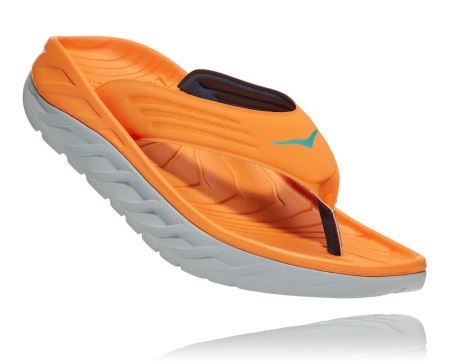 Hoka ORA Recovery Flip 2 - Sandale Barbati Portocalii | RO-RCQSwG4